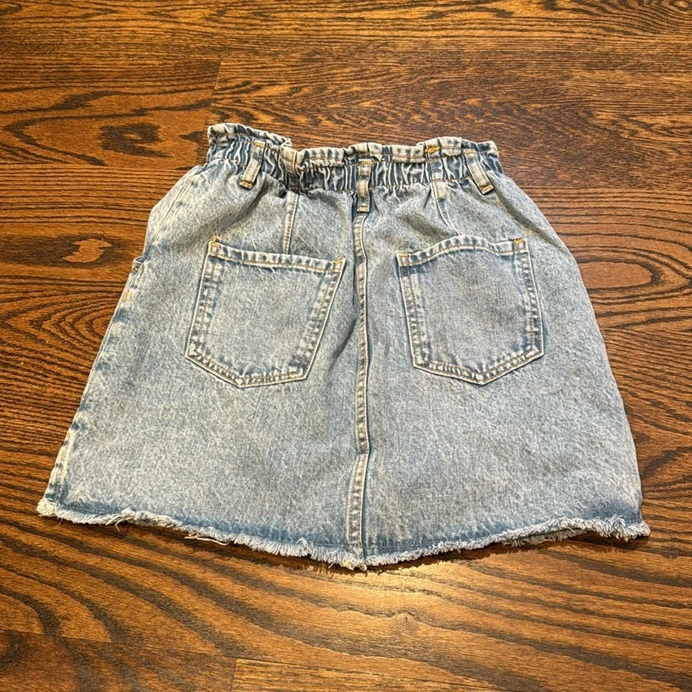 Zara girl paperbag denim skirt NWT